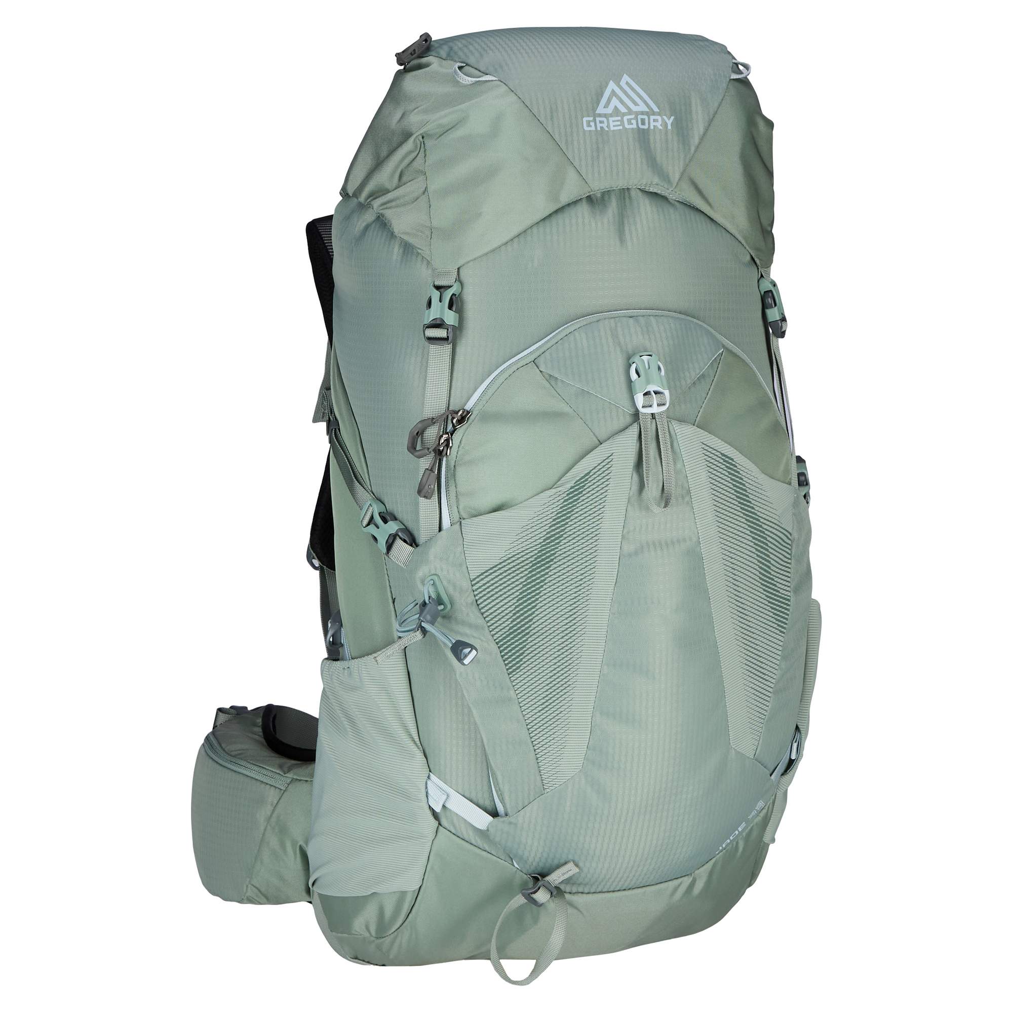 Wanderrucksack mit anpassbarem Netzrücken Der kompakte Jade 33 Tourenrucksack bietet eine äußerst umfangreiche Ausstattung für Tages- und Hüttentouren. Dazu gehören ein durchdachtes Tragesystem und ein praktischer Frontzugriff. Komfortabel unterwegs Über die u-förmige Frontöffnung hast du leichten Zugriff auf deine gesamte Ausrüstung. Im Deckel befindet sich eine Regenhülle für Regentage und in den geräumigen Außenfächern können neben Trinkflaschen auch sperrige Teile wie das Zeltgestänge verstaut werden. Besonders praktisch sind die großzügig geschnitten RV-Fächer auf dem Hüftgurt. Anschmiegsames Tragesystem mit belüftetem Netzrücken Das Tragesystem des Jade 33 ist durchdacht gestaltet und hat eine frauenspezifische Passform. Der luftige Netzrücken aus weichem Airmesh geht nahtlos in den flexiblen Hüftgurt über und überträgt das Gewicht gekonnt auf den Hüftbereich. Dabei ist der Netzrücken im Profil flach gehalten