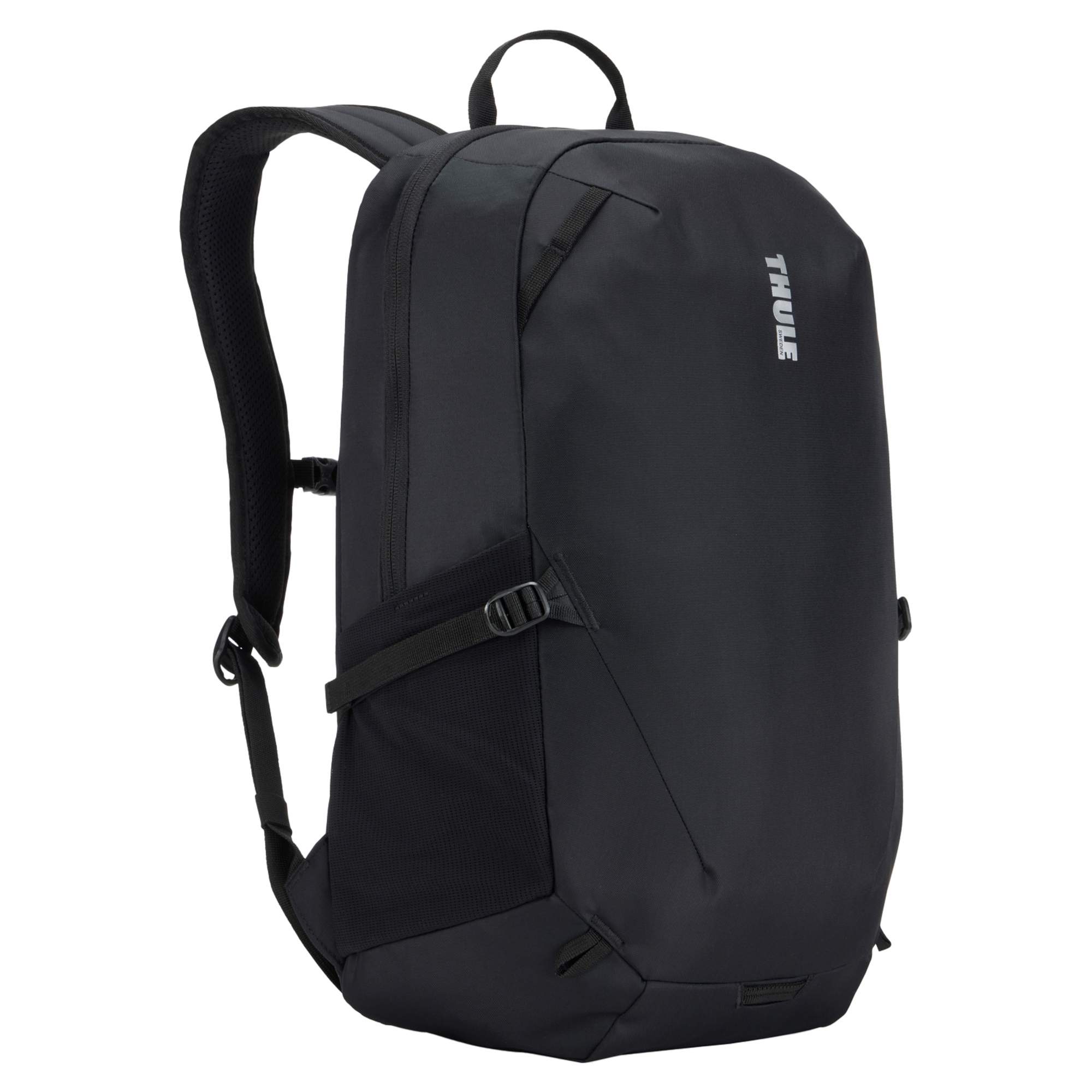 Kompakter Cityrucksack Schlanker und stilvoller Rucksack mit Stauraumlösungen für Arbeit und Freizeit. Details Abgesetzte Fächer für Laptop bis 16 Zoll und Tablet Große Netztasche mit Reißverschluss für Zubehör Seitliche Mesh-Tasche für Wasserflasche Außenfach mit Reißverschluss für schnellen Zugriff Verzurrpunkte vorne zur Befestigung zusätzlicher Ausrüstung Trolleybefestigung für komfortables Reisen Brustgurt